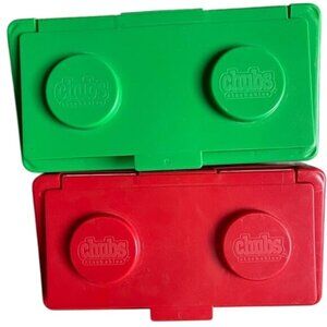 Chubs Baby Wipes Container Empty Stacking Block Storage Green Red VTG Set